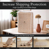 Jute-Cotton Rug 2x6 - Luxurious Natural Hallway Runner with Non-Slip Backing, Low-Profile Kitchen Ru