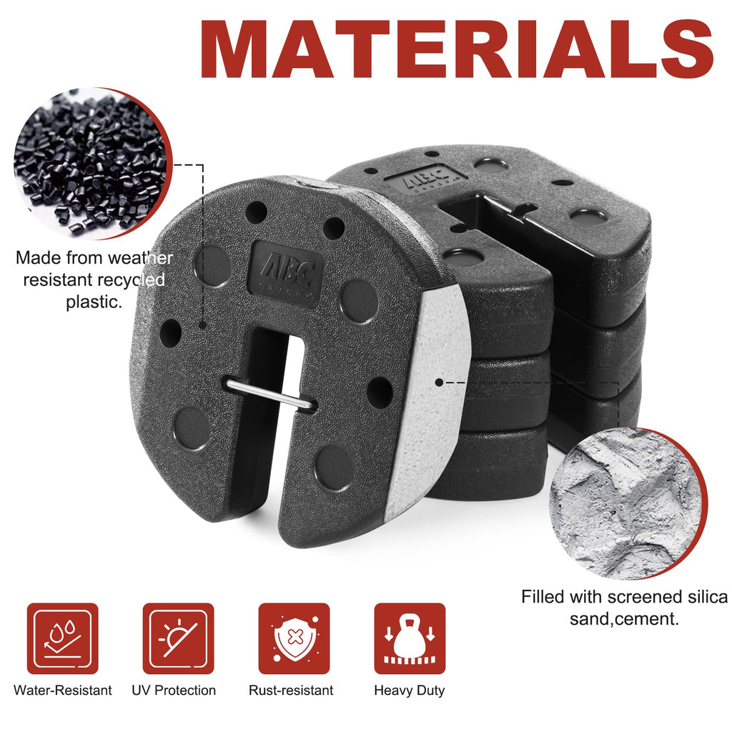 27LBS Easy Canopy Weights with Lock Design, 4 Pack