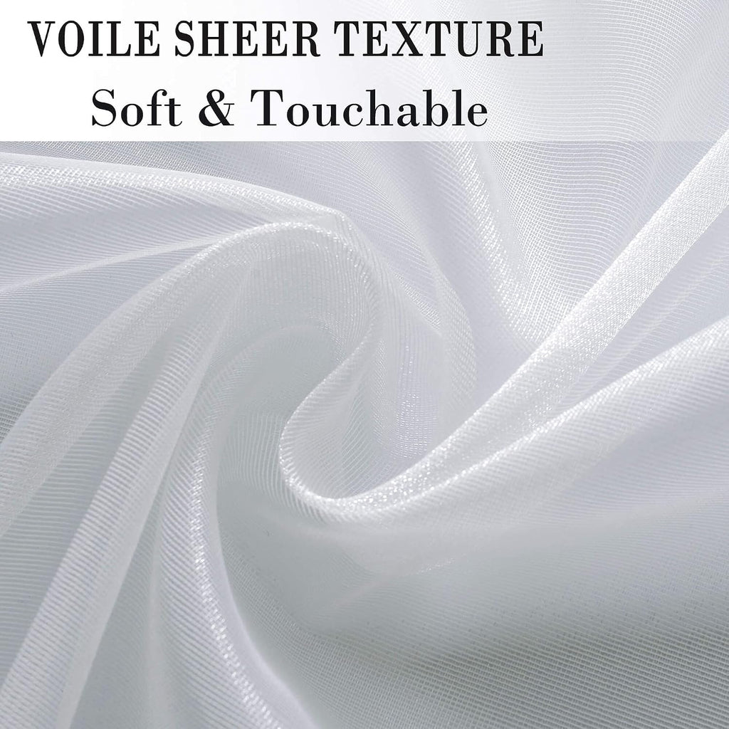 Simple Chenille Jacquard Sheer Window Elegance Curtains/Drapes/Panels/Treatments for Bedroom Living Room,Top Grommets