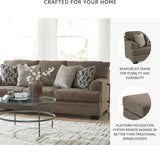 Signature Design by Ashley Stonemeade Casual Sofa with 4 Toss Pillows, Dark Brown