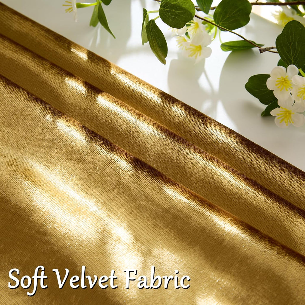 Gold Velvet Decorative Throw Pillow Covers,18x18 Pillow Covers