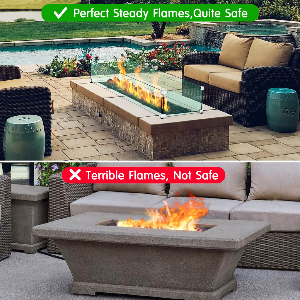 Linear Fire Pit Wind Guard, 40.5" x 12.5"