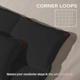 Goose Feather Down Fiber Comforter Twin, Lightweight 100% Cotton Duvet Insert Medium Warmth