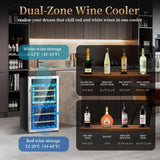 Wine Fridge,52-bottle Wine Cooler Refrigerators Freestanding Wine Refrigerator