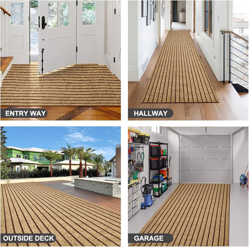 2Ft x 6Ft Outdoor Runner Rug Non Slip Carpet Runner Rubber Backing