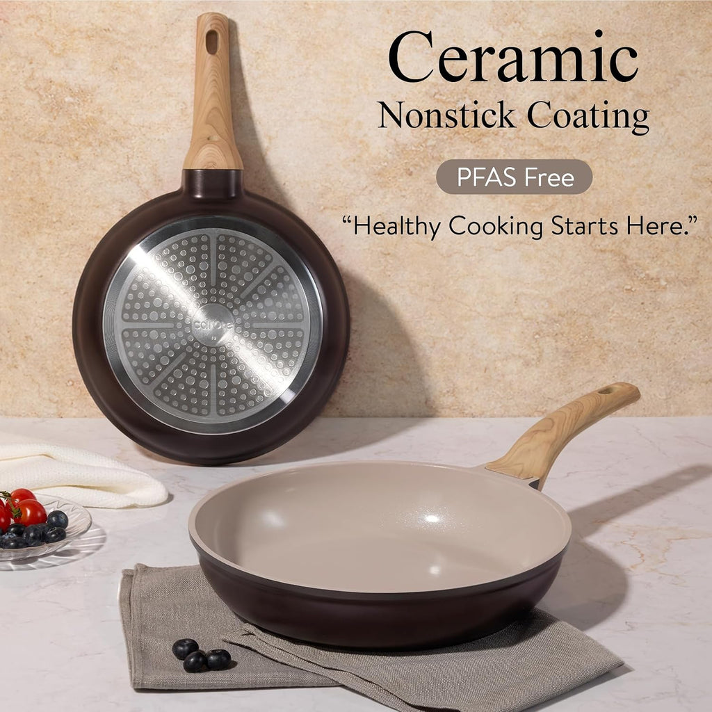 21pcs Ceramic Cookware Sets, Pots and Pans Set | Healthy Cooking Set, Non-Toxic Induction, Ultra Durable, Easy Clean