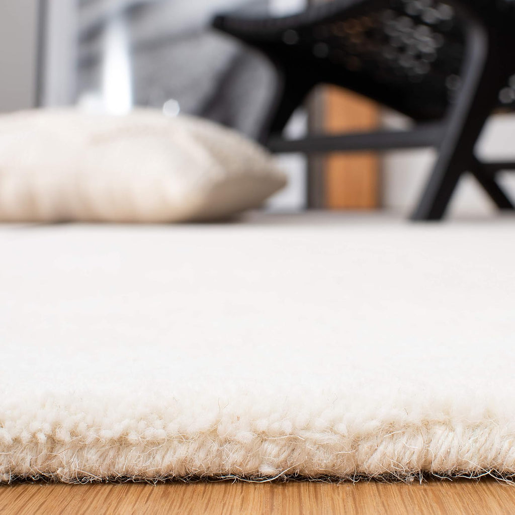 Fifth Avenue 10' x 14' Ivory/Black Handmade Mid-Century Modern Abstract New Zealand Wool Dining Area Rug