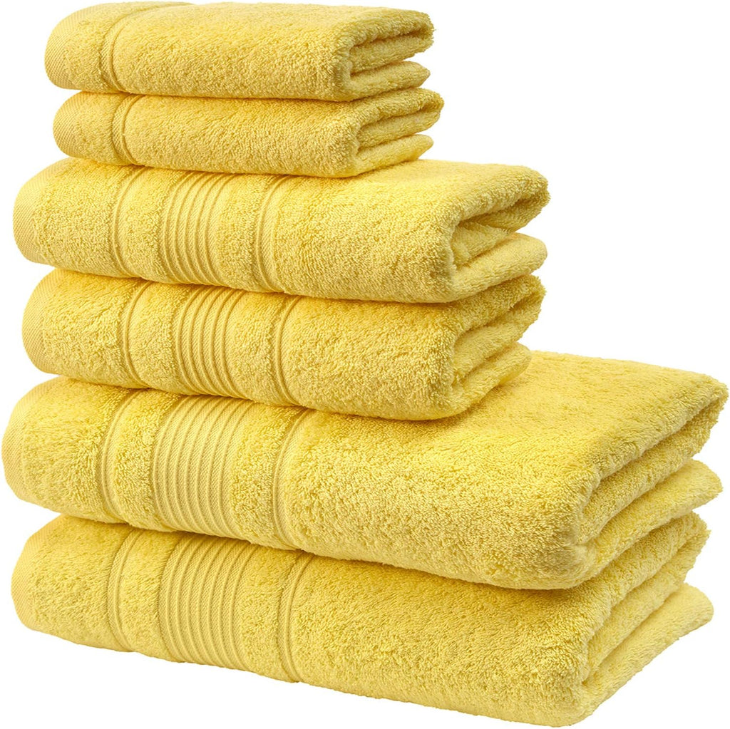 6-Piece Bath Towels Set, 100% Turkish Cotton Premium Quality Bathroom Towels, Soft and Absorbent Turkish Towels, Set