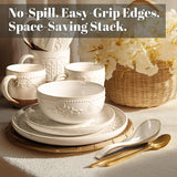 Plates And Bowls Sets, 16 Pieces Dinnerware Sets, Dish Set For 4, Ceramic Kitchen Bowl And Plate Set