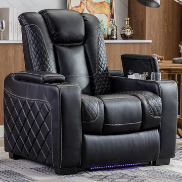 Electric Power Recliner Chair with Ambient Lighting