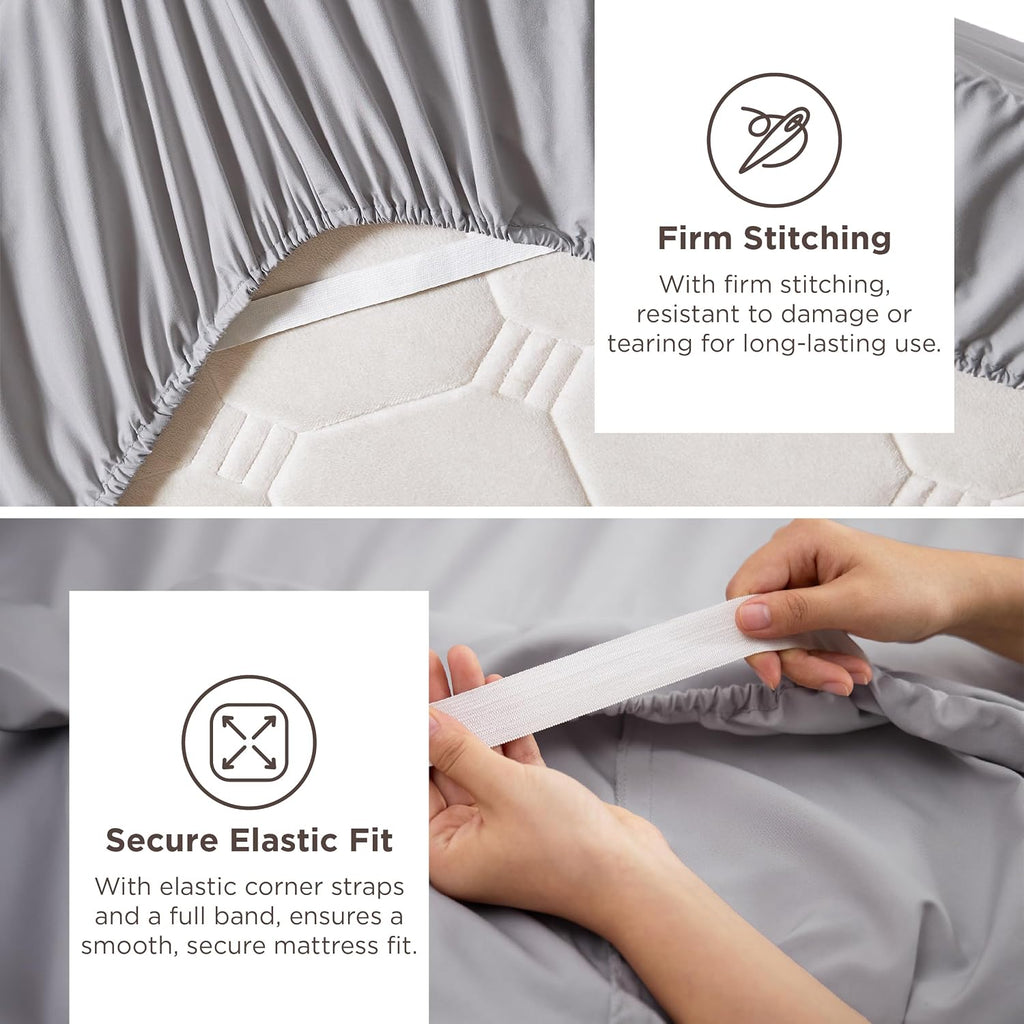 Deep Pocket Twin Sheets Set - Fits Mattresses Up to 21 Inches Thick -3 Piece GentleSoft Bed Sheets, Moisture Wicking