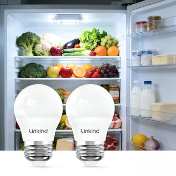 Led Refrigerator Light Bulbs, A15 Fridge Light Bulbs 40 Watts Equivalent Waterproof, 600LM Appliance Light Bulb 120V (2 Pack)