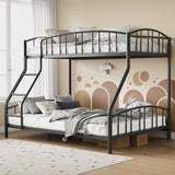 Bunk Bed Twin Over Full with Ladder and Arched Guardrail