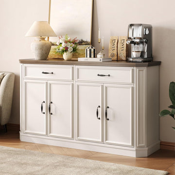 55" Sideboard Buffet Cabinet with 2 Storage Drawers & 4 Doors