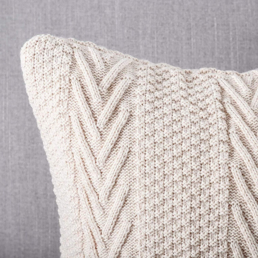 Cotton Knitted Decorative Lumbar Throw Pillow Covers Soft Cozy Outdoor Cushion Cases Luxury Modern Pillowcases