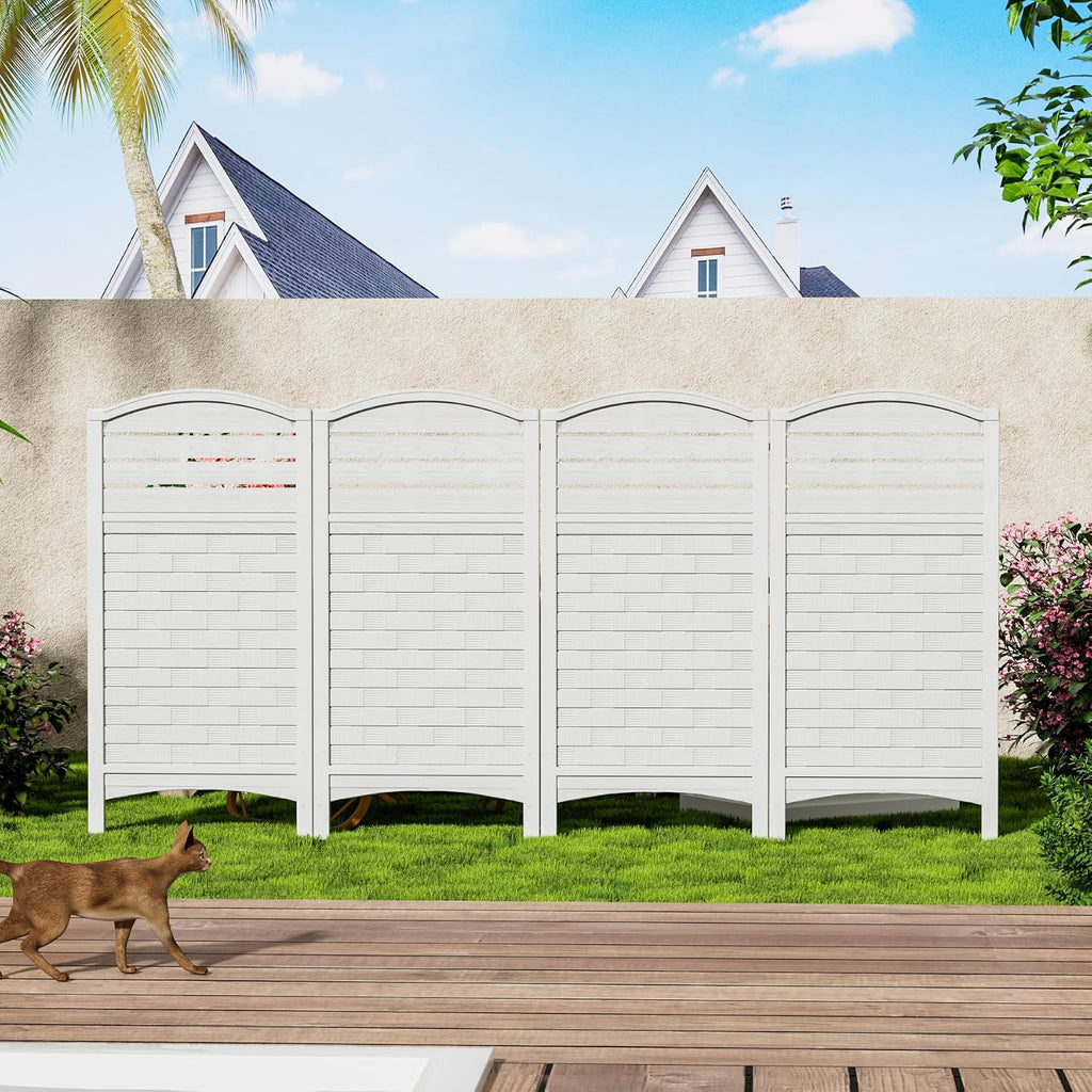 Outdoor Fence Privacy Panels,Resin Privacy Fence Panels for Outside,Air Conditioner/Trash Can/Pool Equipment