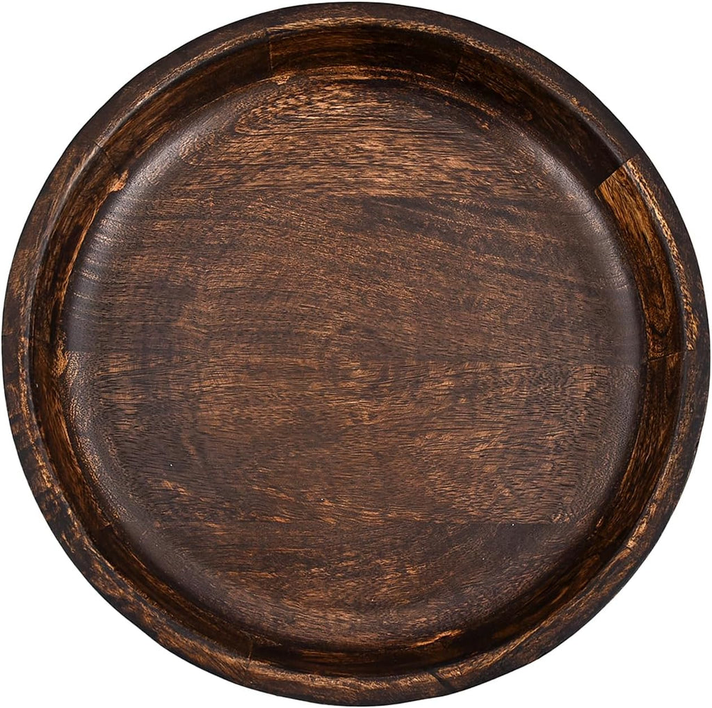 Decorative Black Wood Bowl - Rustic Centerpiece for Potpourri & Orbs, Stylish Home, Office, Spa & Meditation Room