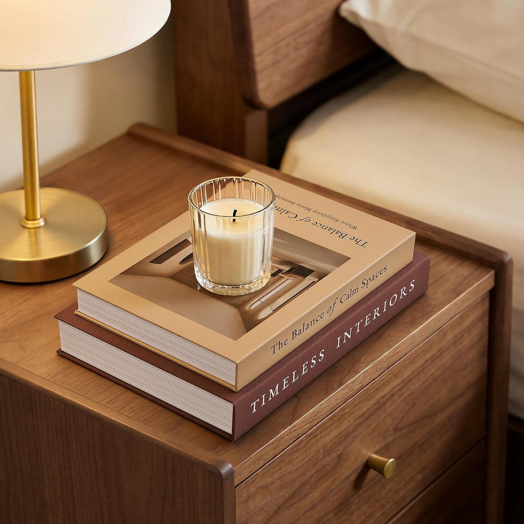 Decorative Books, Set of 3 Stackable Fake Book Storage Boxes, Brown | Modern Home Decoration with Hidden Storage Room