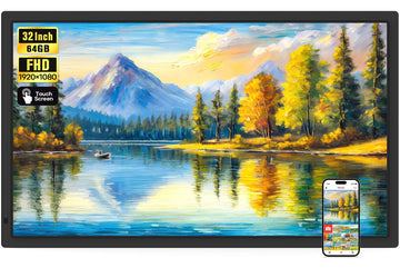 32" Frameo Large Digital Picture Frame 64GB, WiFi Photo Frame, Touch Screen