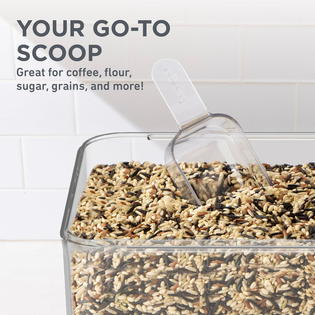 Pantry 3-Piece All-Purpose Scoop Set, 1/2 Cup, BPA-Free (Clear)