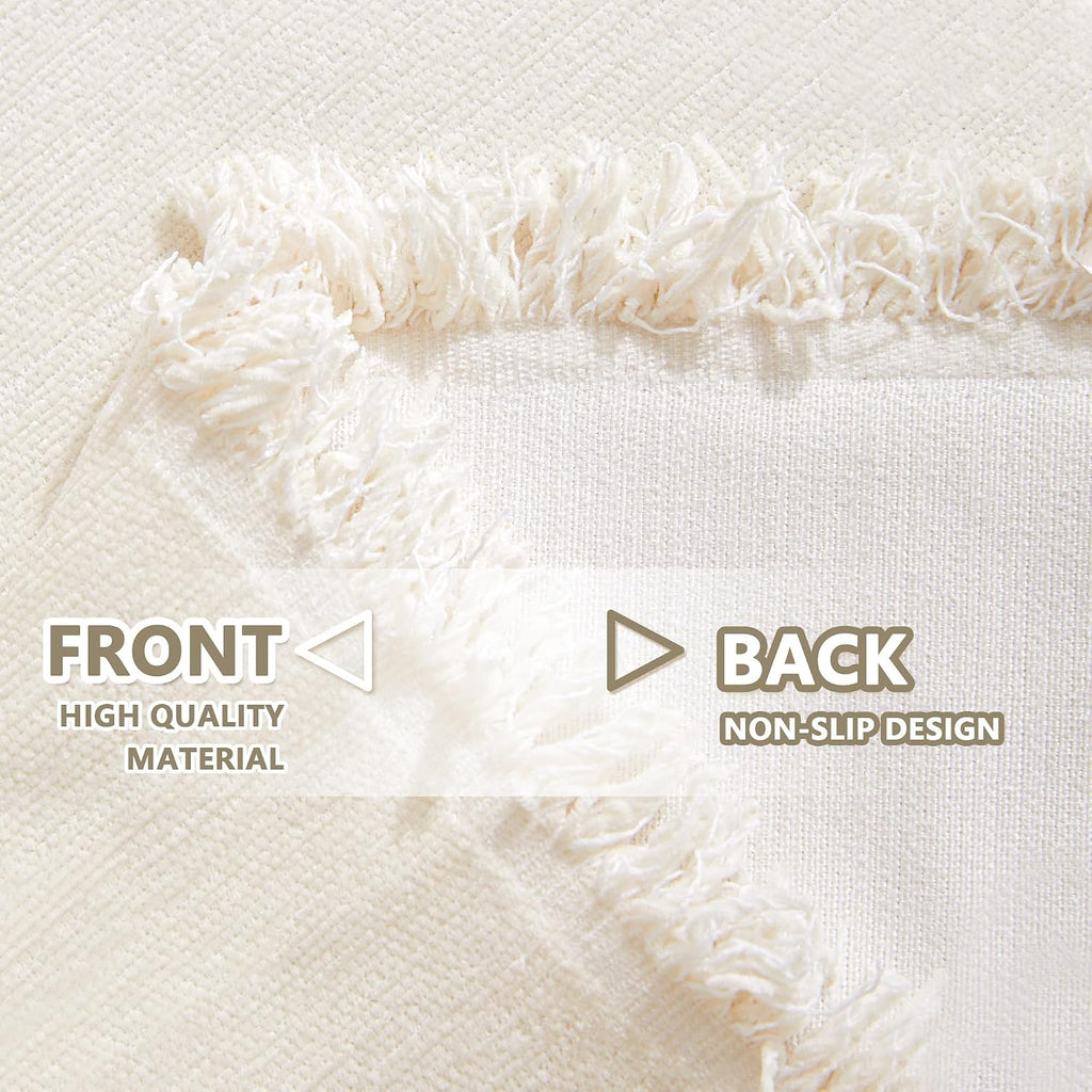 Couch Cover for Pets, Beige Couch Covers for 2 Cushion Couch Sofa, Sofa Slipcover Sectional L Shape Chenille Covers