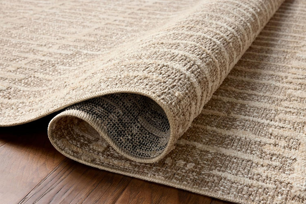Loloi Amber Lewis Bexley Collection BEX-02 Taupe/Natural 7'-10" x 10' Area Rug Neutral, Textured, Living, Bedroom
