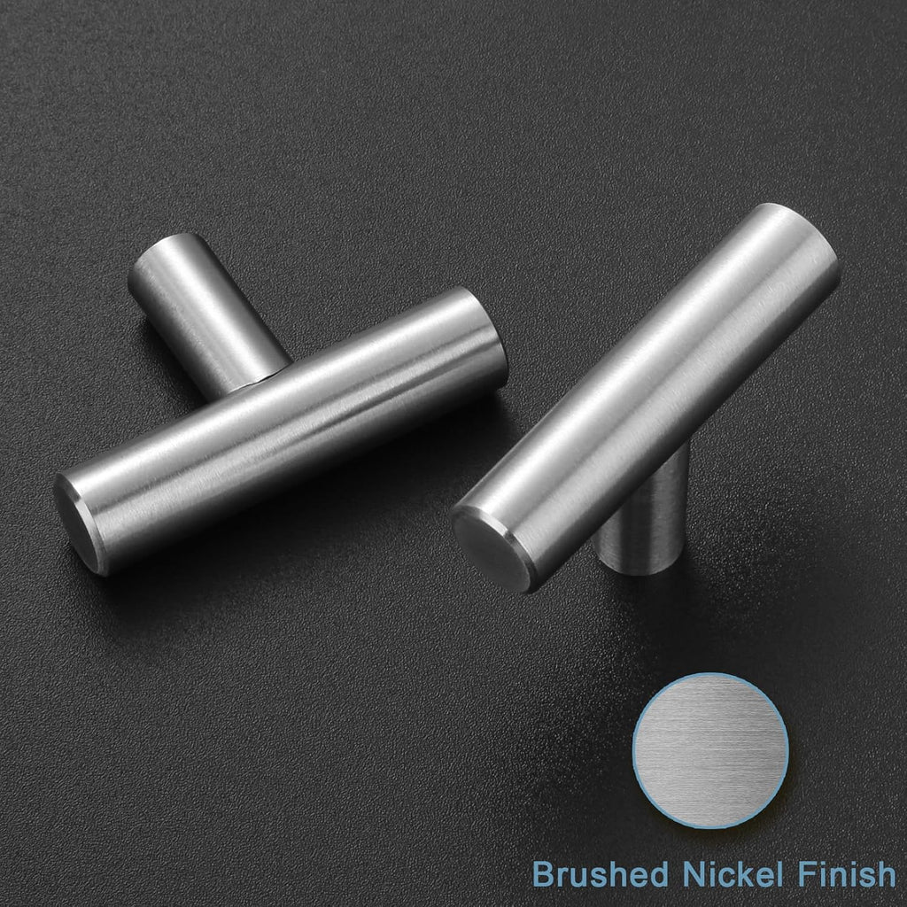 30 Pack Cabinet Knobs Brushed Nickel Cabinet Handles, Stainless Steel Single Hole Kitchen Cabinet Knobs Silver Cabinet