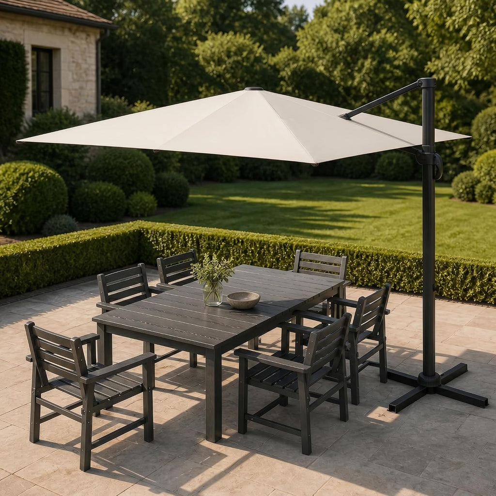 9' X 12' Cantilever Patio Umbrella with Base Included