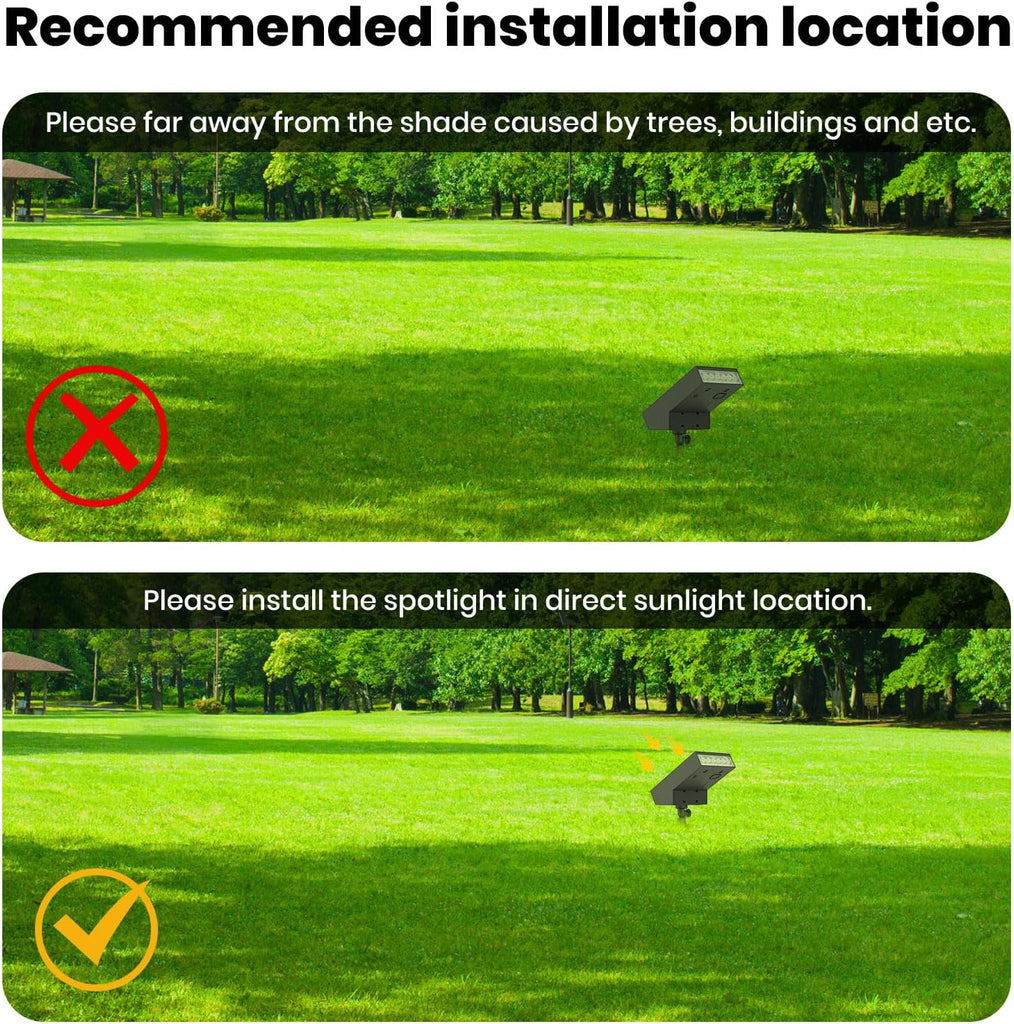 Solar Spot Light Outdoor,3000K Solar Yard Light, Metal Ground Spike | 4 Working Modes, 500LM Solar Lawn Light, IP65