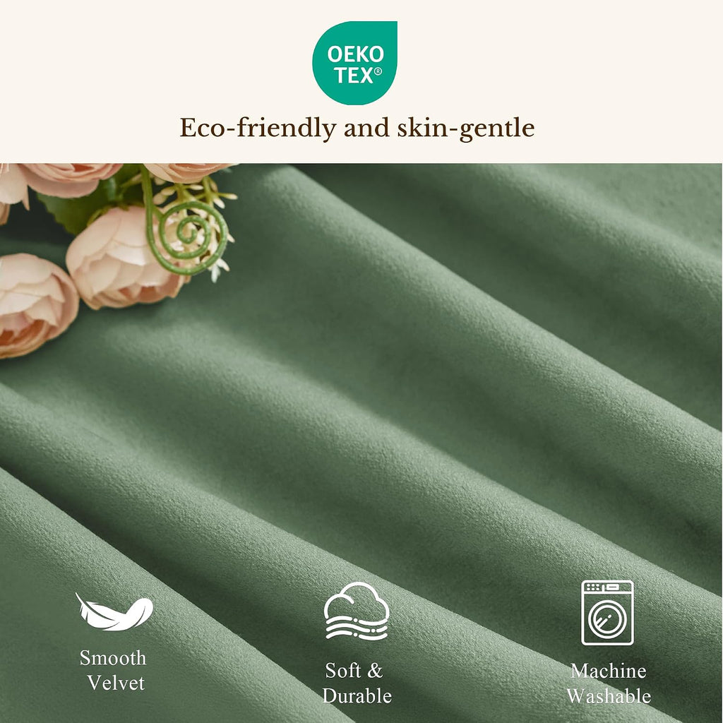 Sage Green Valance for Windows, Soft Wavy Sage Kitchen Curtains, Aesthetic Window Treatment , 52x18 Inch, 1 Panel