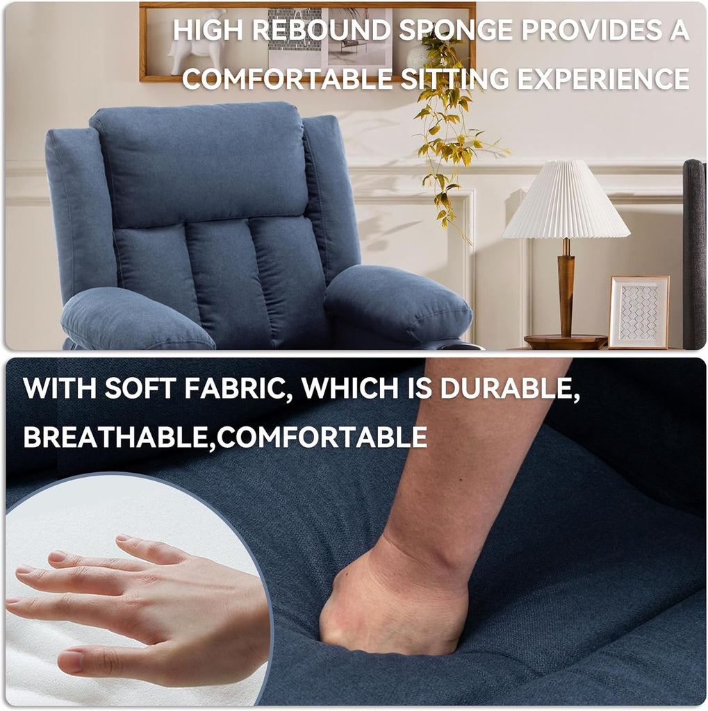 Power Recliner Chair,Reclining Sofa Chair with Heat and Massage for Adults