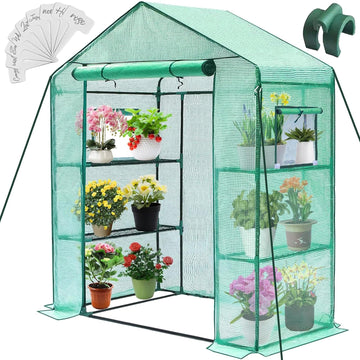 Greenhouse, 28 x 57 x 76'' Walk in Greenhouses for Outdoors Indoor