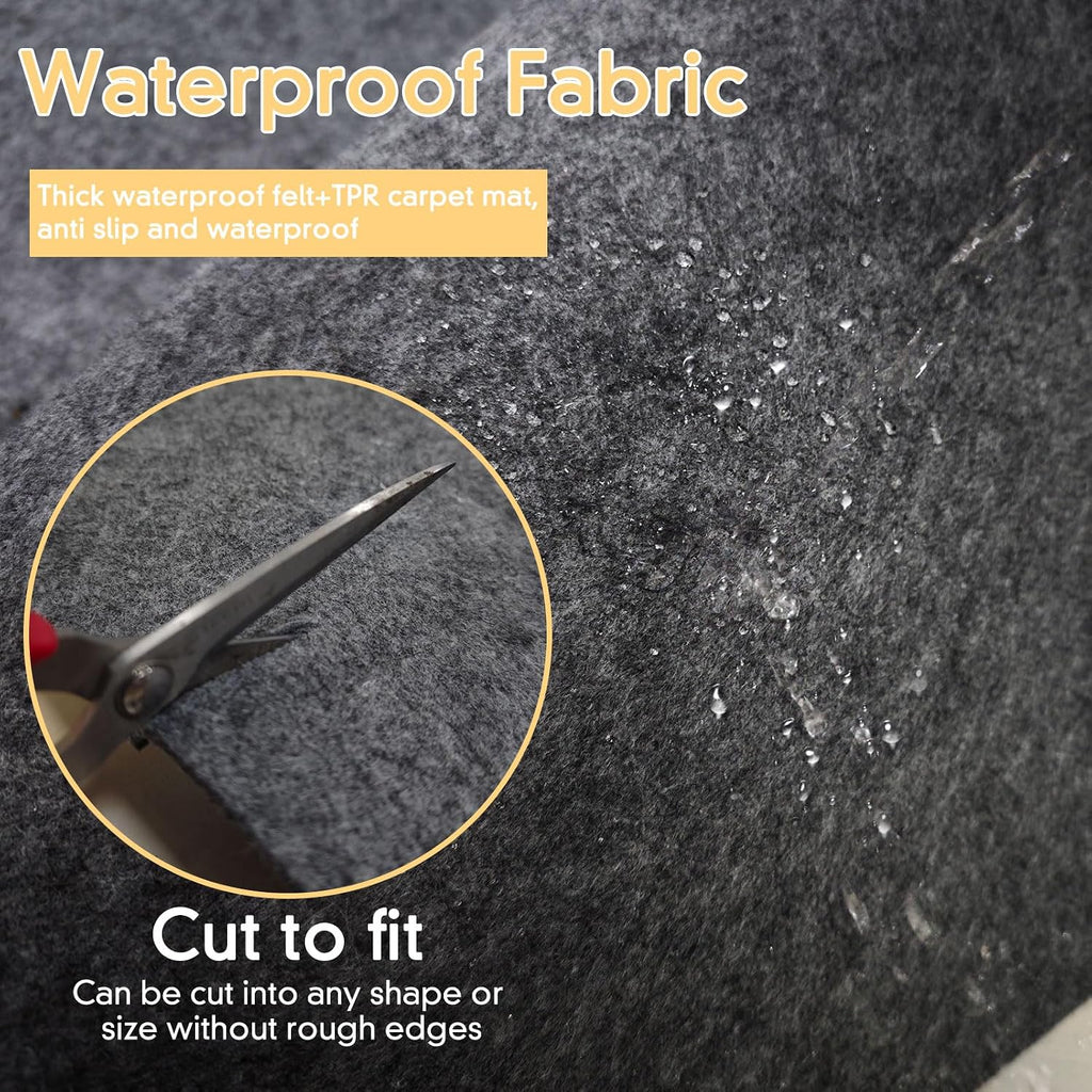 9x12 ft Rug Pad, Waterproof & Non Slip Rug Pads Felt + Rubber Backing, Under Rug Carpet Non Slip Pad for Hardwood - Set of 108