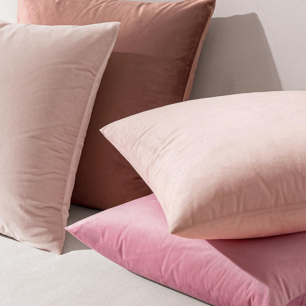 Pack of 2 Velvet Throw Pillow Covers Decorative Square Pillowcase Soft Solid Cushion Case