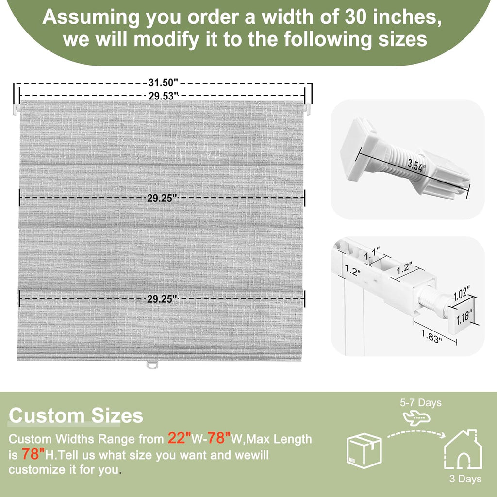 No Drill Roman Shades for Windows No Tools Roman Shades, UV Protection, Privacy, Thermal Insulation Roman Blinds