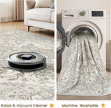 Living Room 10x14 Area Rugs, Washable Area Rug Stain Resistant Carpet Vintage Soft Rugs for Bedroom 