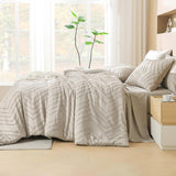 Litanika King Comforter Set with Sheets Beige