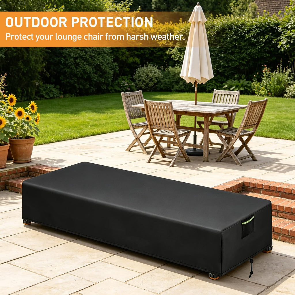 600D Outdoor Chaise Lounge Chair Cover Waterproof - Set of 2