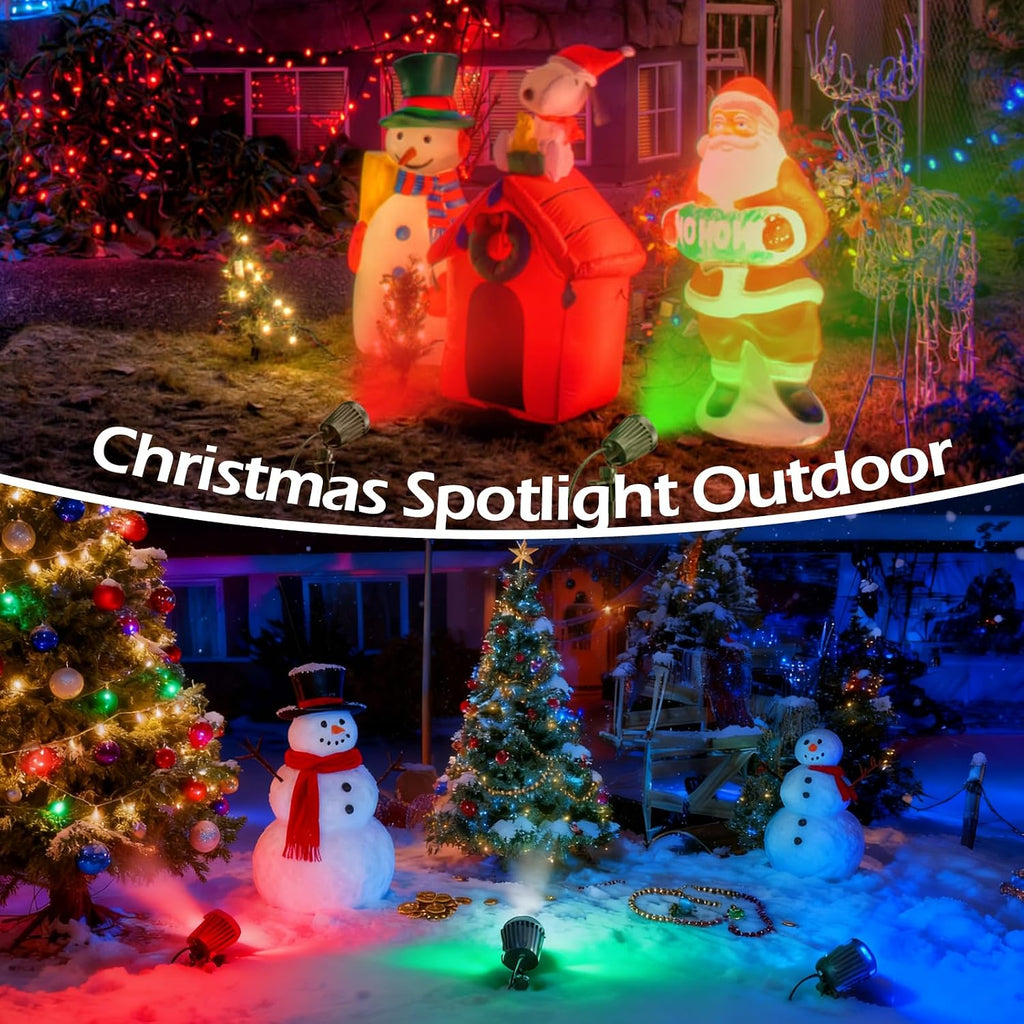 Outdoor Spot Lights,120V Timer Remote Control,IP67 Waterproof,2 Pack, | 6000K Energy saving Landscape Lighting, 5