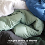 Joiedomi Queen Comforter Set with Sheets Dark Grey, 7 Pieces Queen Bed Set with 1 Down Alternative Comforter