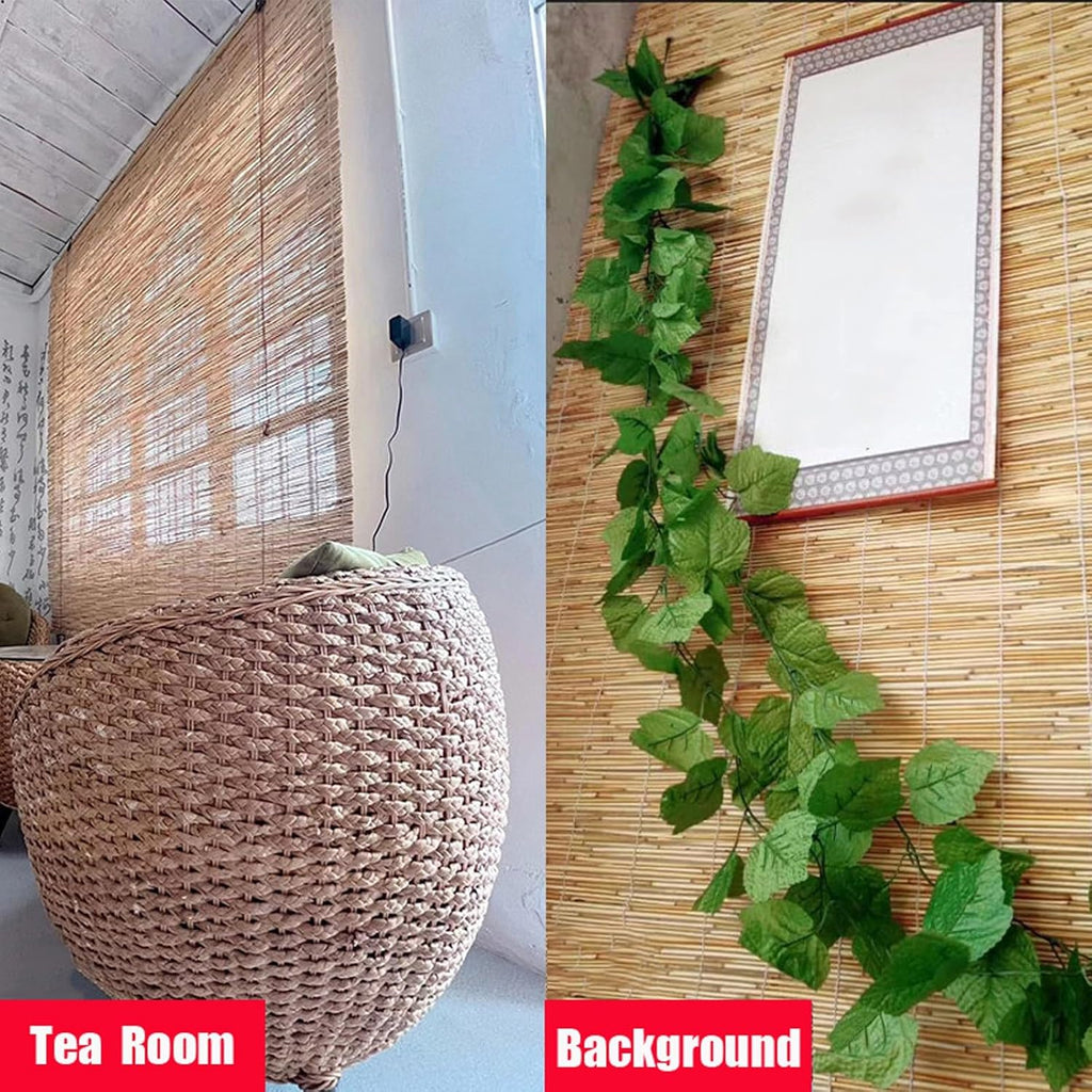 Bamboo Blinds, Outdoor Roller Blinds, Outside Window Shades, Natural Woven, for Offices, Exhibition Halls
