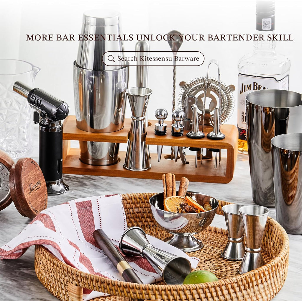Cocktail Shaker Set Bartender Kit with Stand | Bar Set Drink Mixer Set with All Essential Accessory Tools: Martini