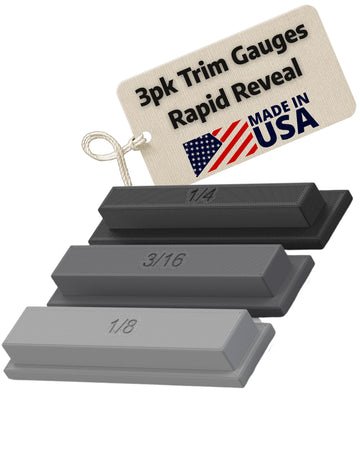 Rapid Reveal - Tool Set - 1/8", 3/16", 1/4" - Precision Trim Gauges - Door Reveal Tools - Durable ABS Plastic