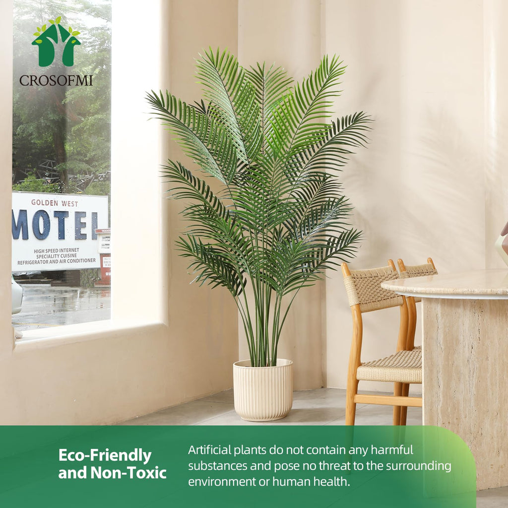 6FT Artificial Areca Palm Tree, 15 Leaves, 1 Pack