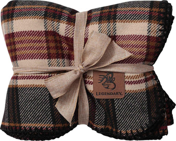Wool Throw Blanket, 57 X 90 Inches, Cabin Decor