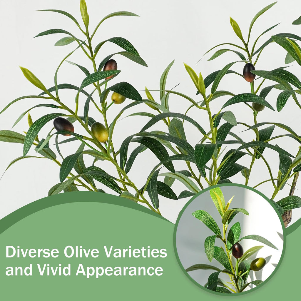 Artificial Olive Tree 2FT, Faux Potted Tree Indoor