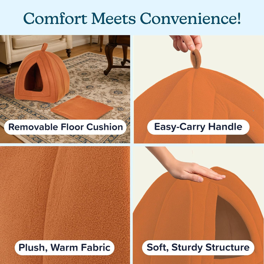Cat House - Indoor Cat Bed with Removable Foam Cushion