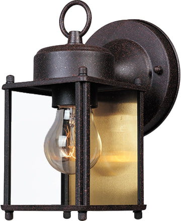 1161-RP Porch Outdoor Wall Lantern Sconce, 8in H, Rust Patina