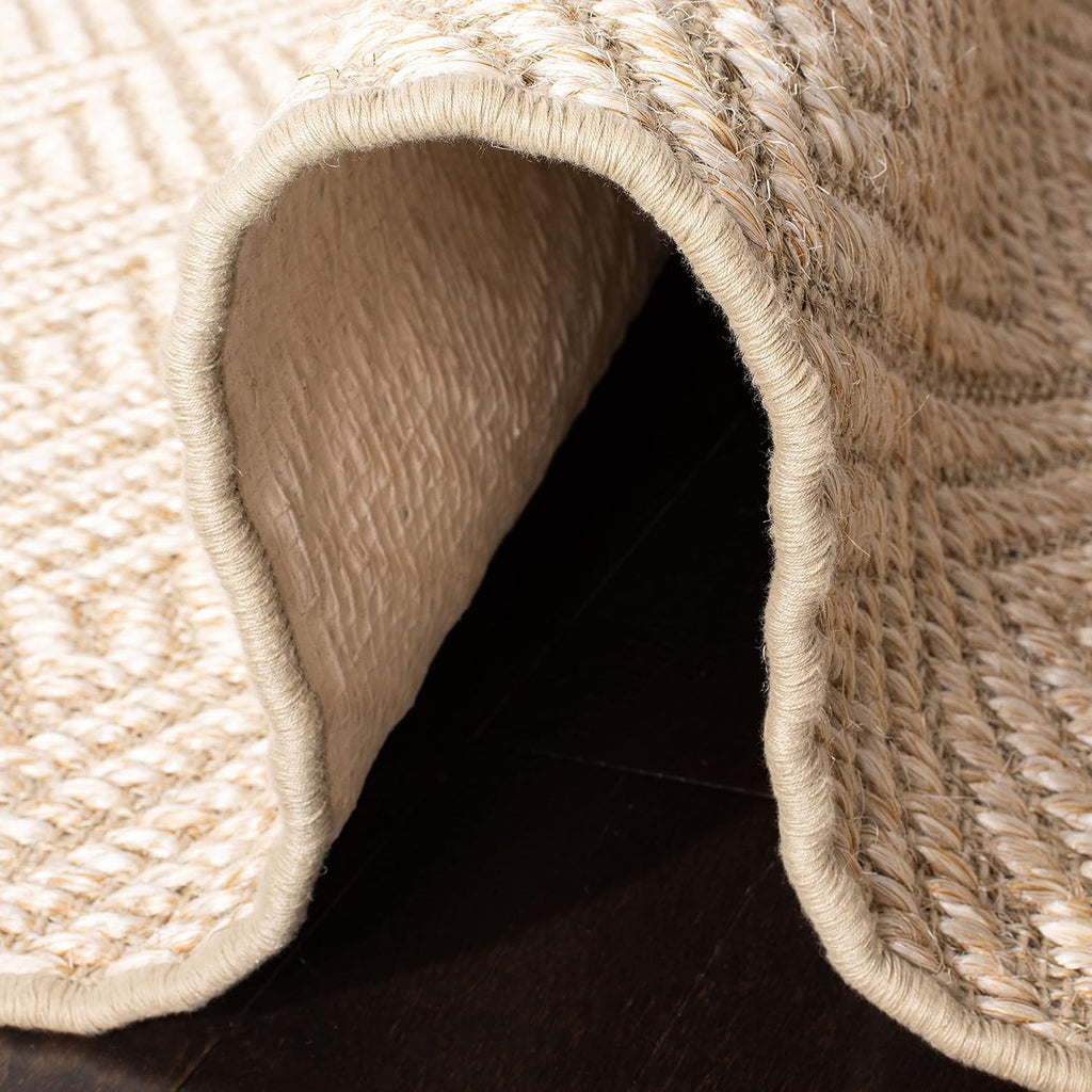 Palm Beach Collection Area Rug - 6' x 9', Beige & Beige, Sisal Design, Non-Shedding & Easy Care, Ideal for High