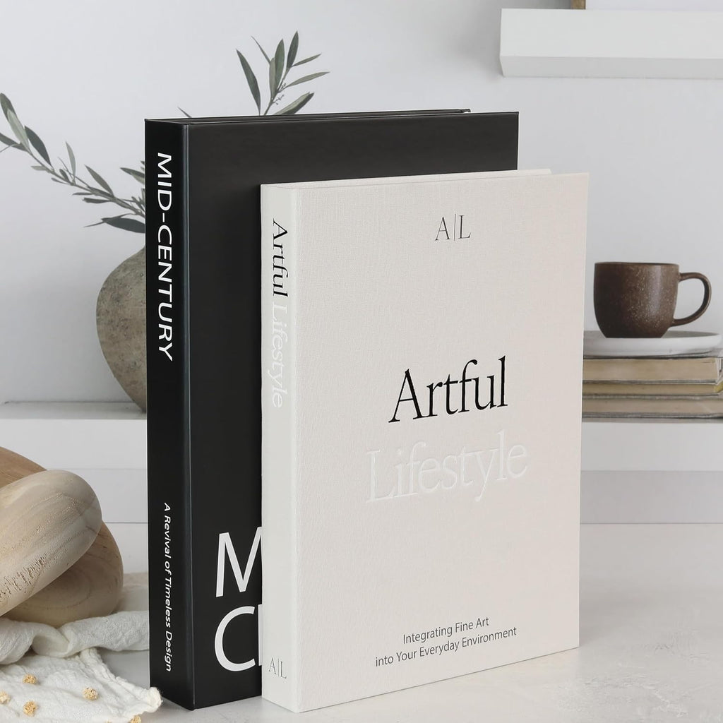 Aesthetic Decorative Books Set of 2 - Stylish Boxes for Coffee Table Decor | Stylish Modern Home Decoration for Your